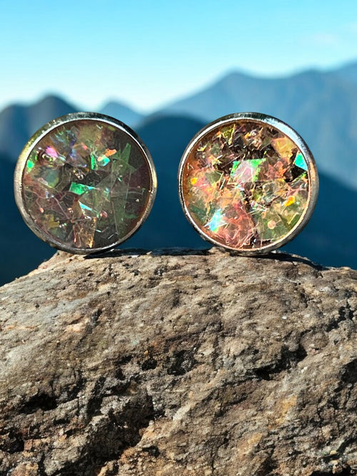 12mm Broken Glass Studded Earrings