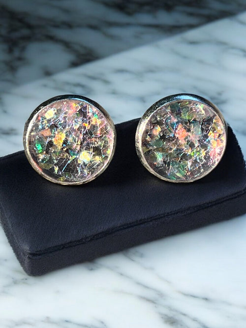 12mm Broken Glass 2 Studded Earrings