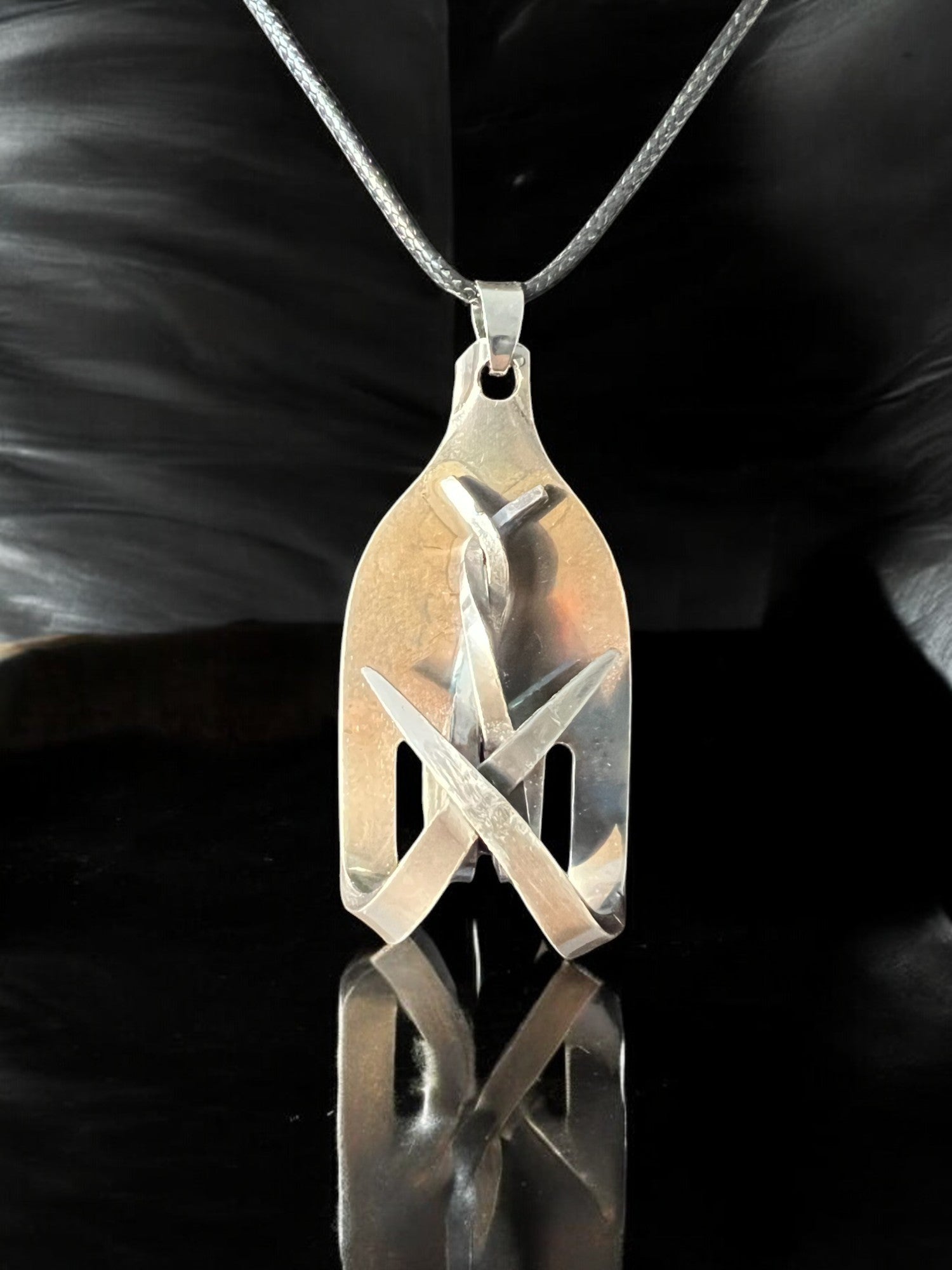 Handcrafted Stainless Steel Necklace With 18" Adjustable Necklace