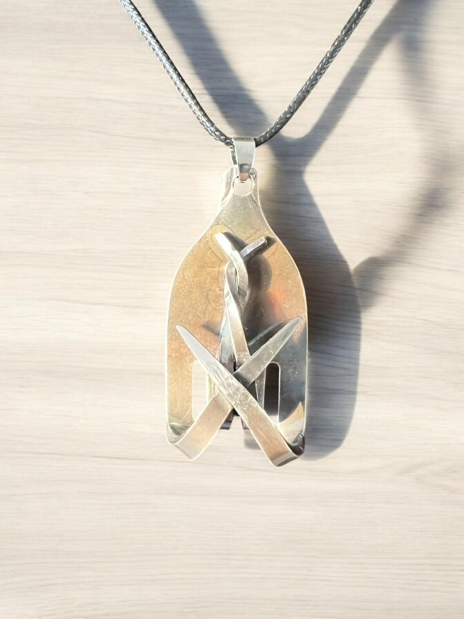 Handcrafted Stainless Steel Necklace With 18" Adjustable Necklace