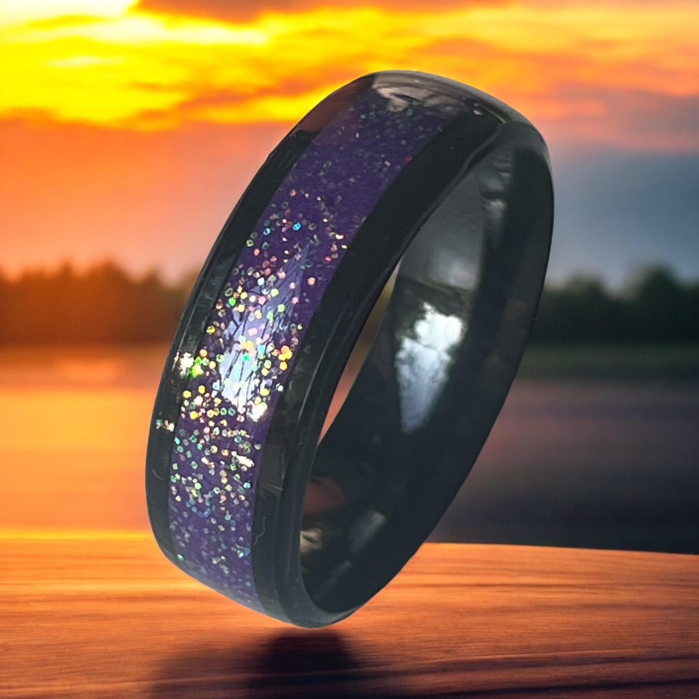 Purple Cotton Candy Stainless Steel Ring