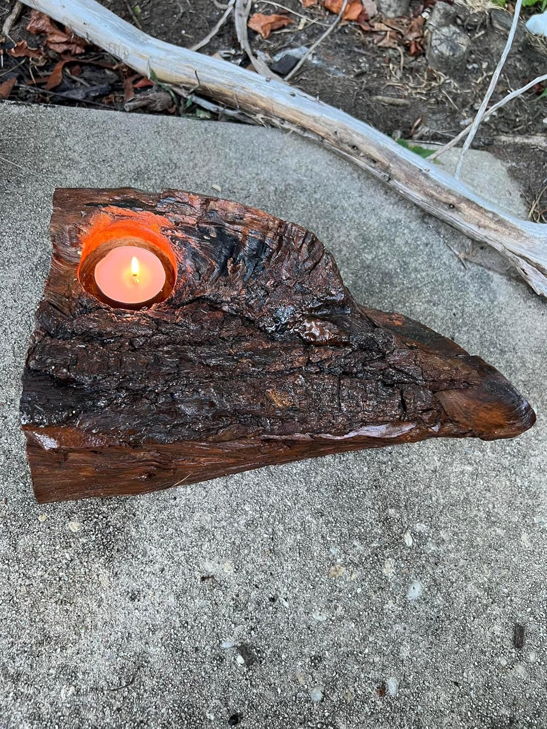 Poplar Wood Tea Light Candle Holder