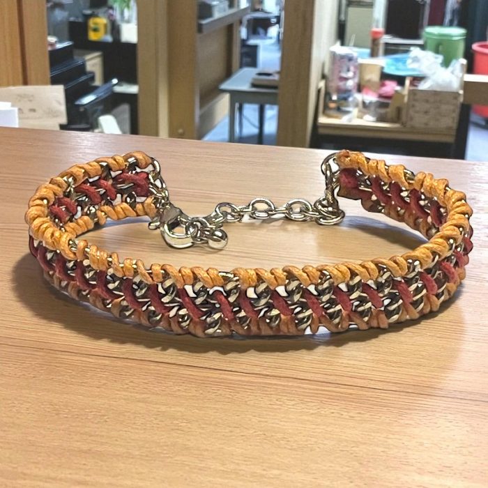 Vintage Reddish-Brown Hue Voven Bracelet