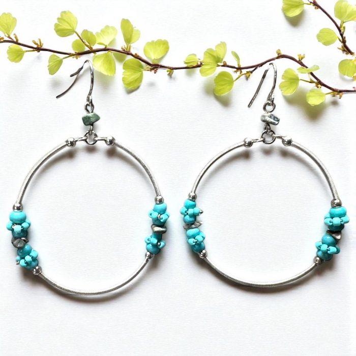 Silver Tone Hoop Earrings